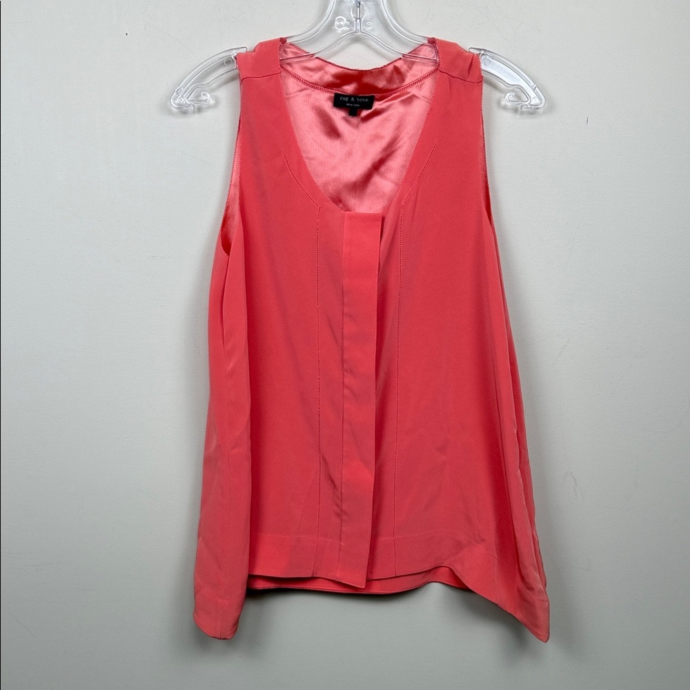 Rag & bone 6 scoop neck Coral Sleeveless Blouse